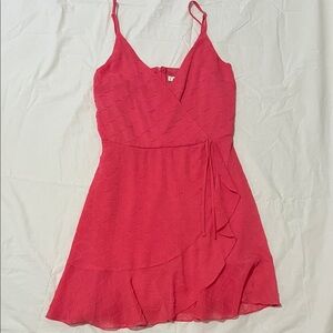 Pink Wrap Mini Dress